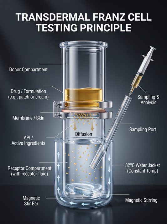 The Engineering Advantages of Vertical Diffusion Cells: A Complete Analysis of the RYJ-12B Franz Cell Diffusion Tester
