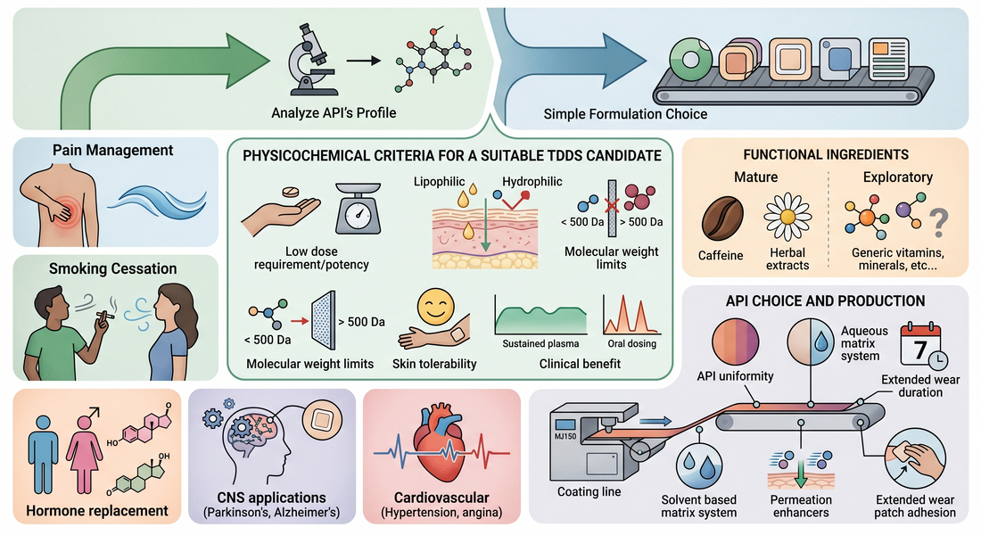 What APIs or Functional Ingredients Are Commonly Considered for TDDS Development?