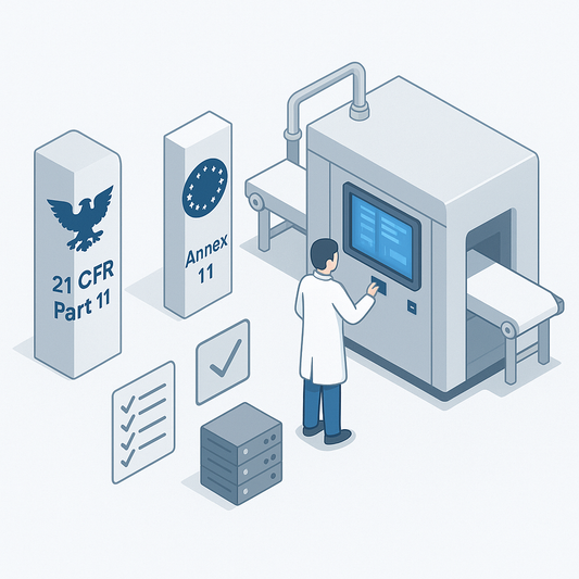 illustration comparing FDA 21 CFR Part 11 and EU Annex 11 compliance